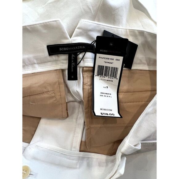 BCBGMaxAzria NWT Symon Shorts in White Size S - Picture 3 of 3